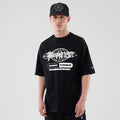 New York Yankees MLB Logo Graphic Black Oversized T-Shirt-kentox