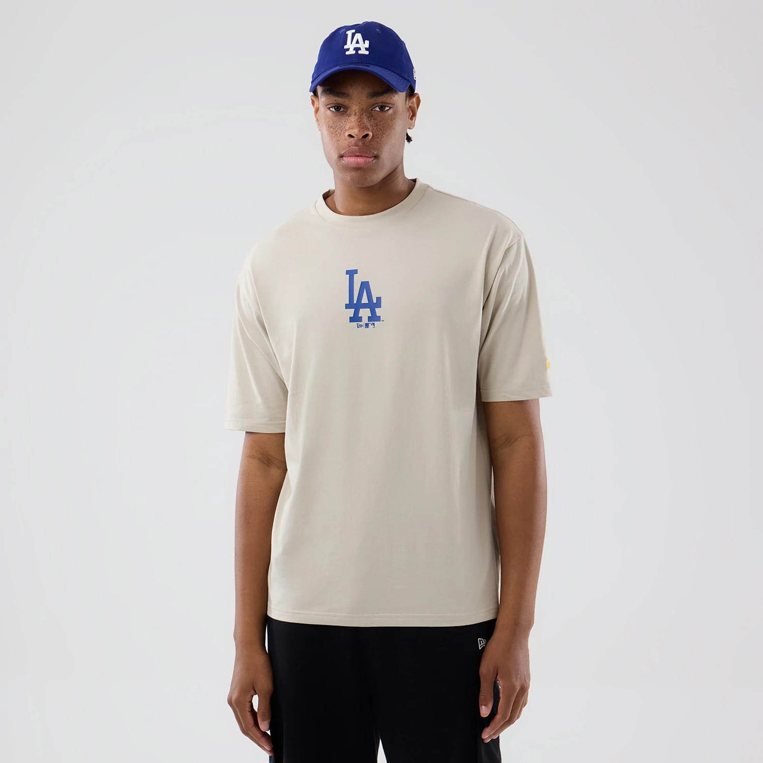 LA Dodgers MLB Food Graphic Cream Oversized T-Shirt-kentox