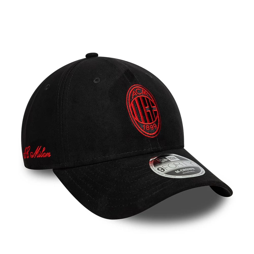 AC Milan Faux Suede Black 9FORTY M-Crown Adjustable Cap-kentox