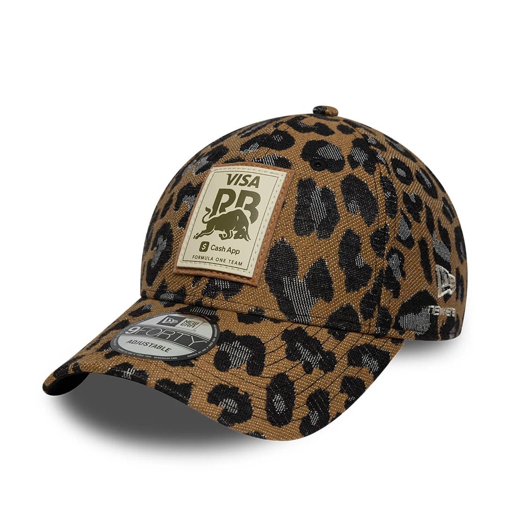 Womens Visa Cash App Racing Bulls Leopard Open Brown 9FORTY Adjustable Cap-kentox