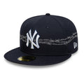 New York Yankees MLB Icon Navy 59FIFTY Fitted Cap-kentox