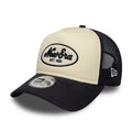 New Era Oval Patch Black 9FORTY A-Frame Trucker Adjustable Cap-kentox