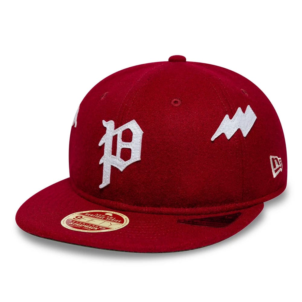 Phillies MLB Heritage Dark Red Retro Crown 9FIFTY Adjustable Cap-kentox