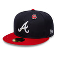Atlanta Braves MLB Icon Navy & Red 59FIFTY Fitted Cap-kentox
