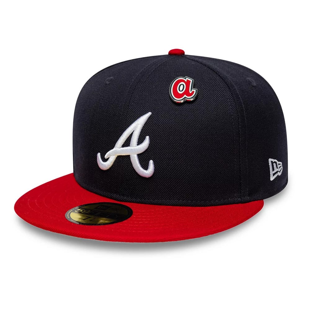 Atlanta Braves MLB Icon Navy & Red 59FIFTY Fitted Cap-kentox