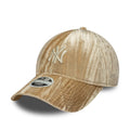 New York Yankees Womens MLB Velour Beige 9TWENTY Adjustable Cap-kentox