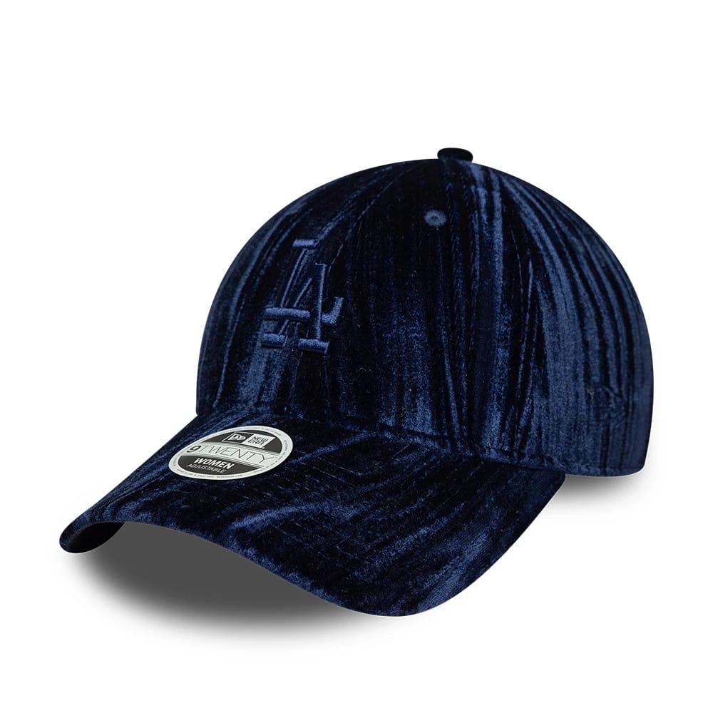 LA Dodgers Womens MLB Velour Navy 9TWENTY Adjustable Cap-kentox