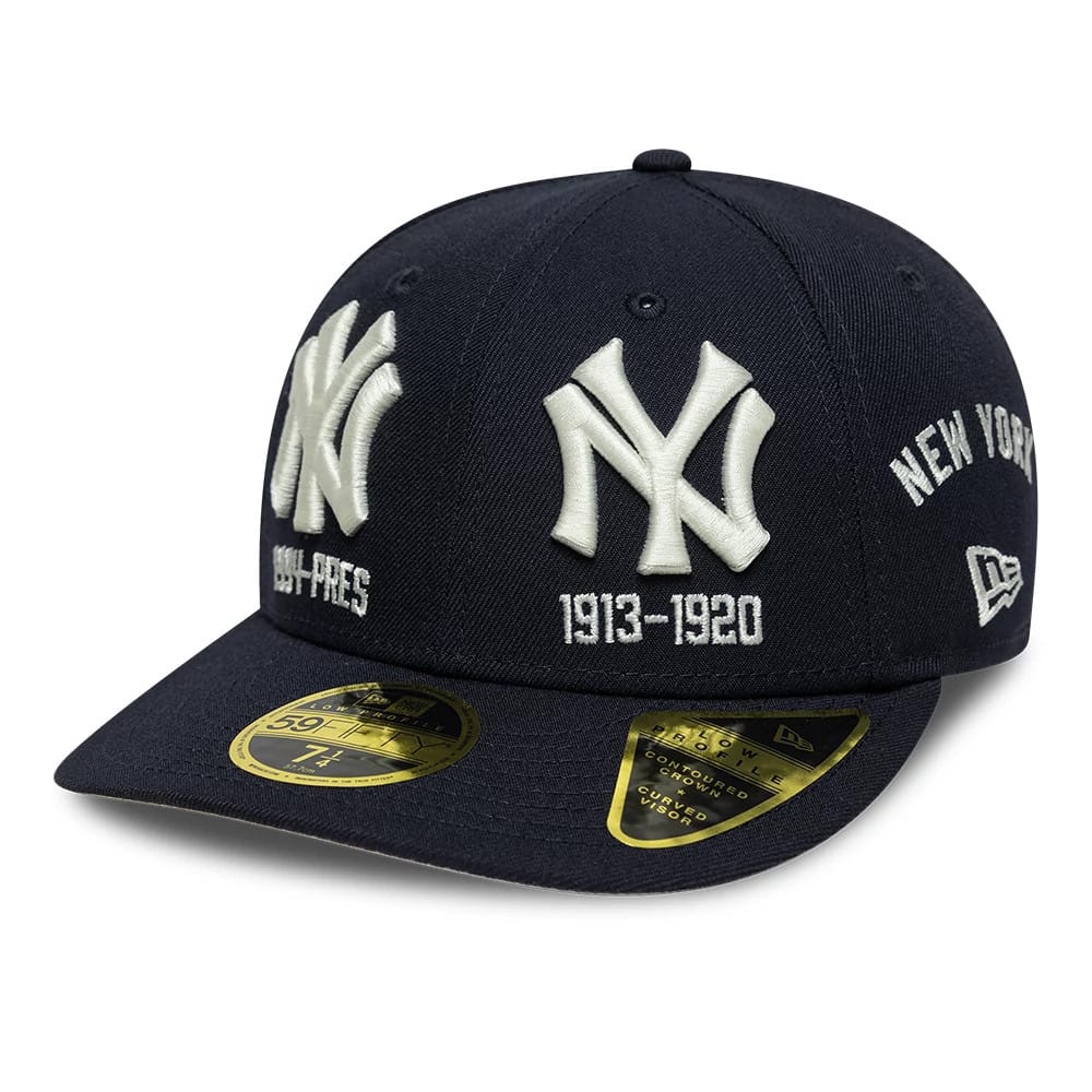 New York Yankees MLB Historic Navy Low Profile 59FIFTY Fitted Cap-kentox