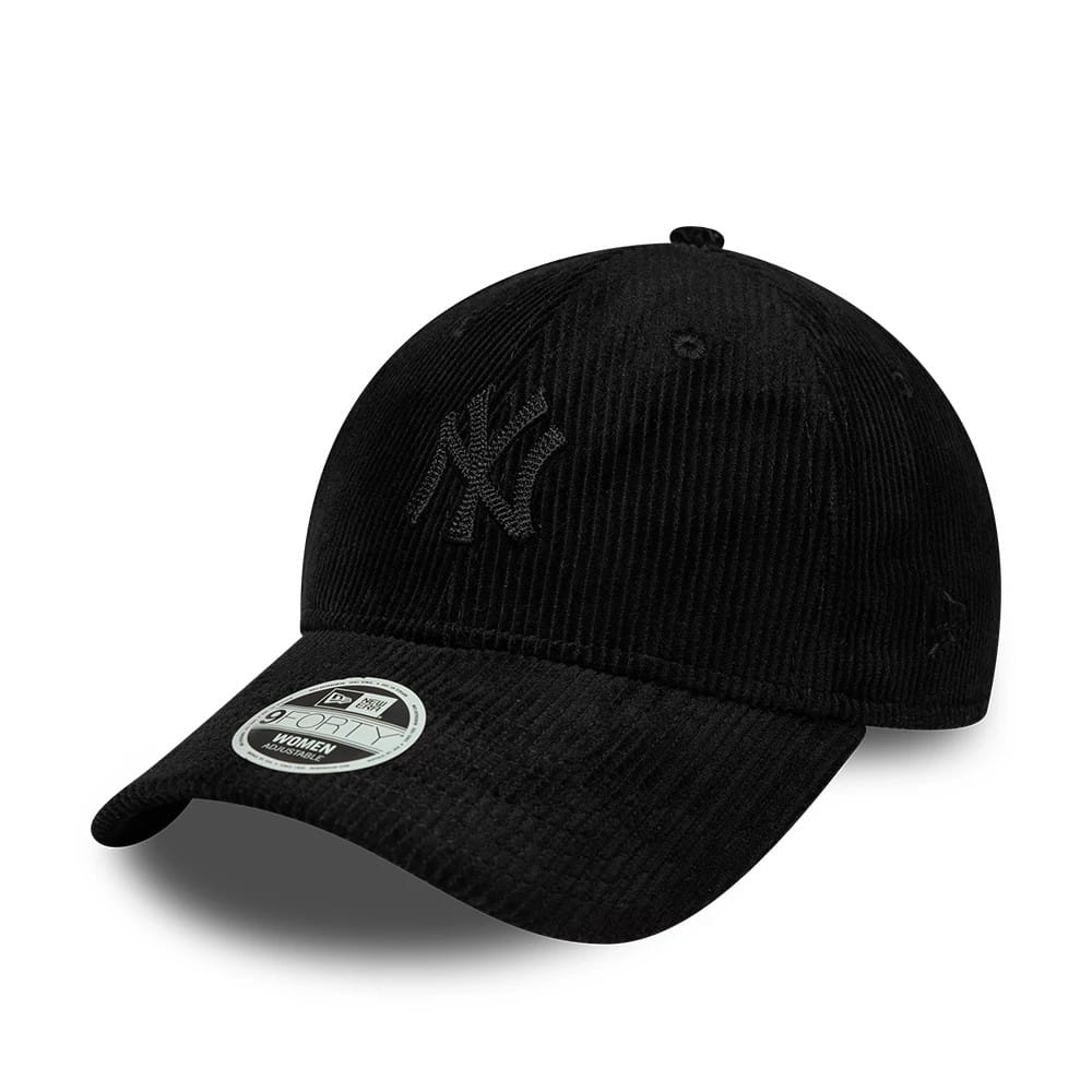 New York Yankees Womens MLB Cord Black 9FORTY Adjustable Cap-kentox