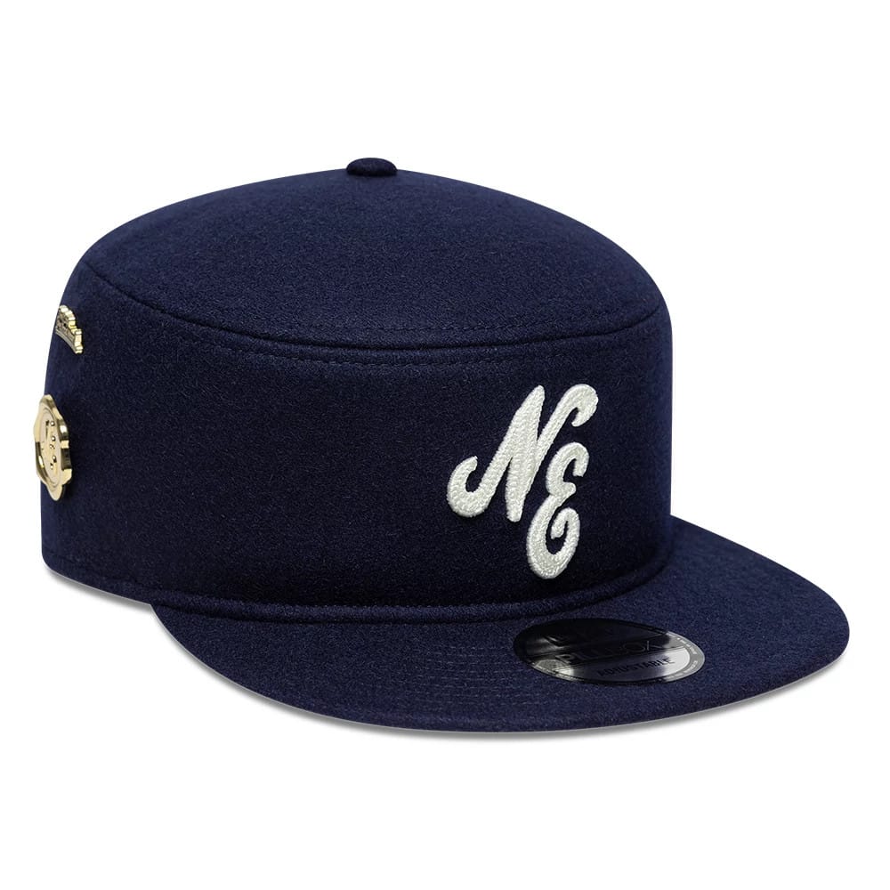 New Era Pin Navy Pillbox Adjustable Cap-kentox