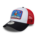 Youth Superman DC Patch White 9FORTY A-Frame Trucker Adjustable Cap-kentox