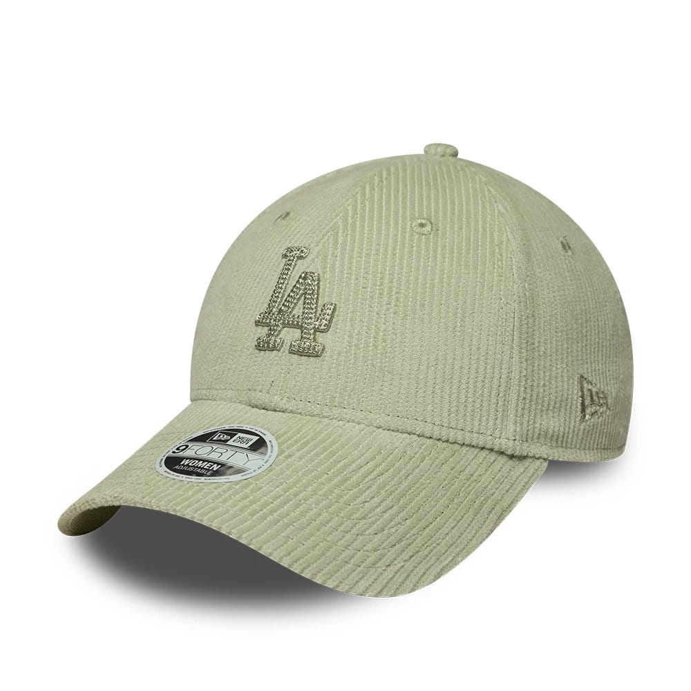 LA Dodgers Womens MLB Cord Pastel Green 9FORTY Adjustable Cap-kentox