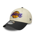 LA Lakers NBA Colourblock Cream & Black 9FORTY Adjustable Cap-kentox