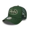 Youth New Era Oval Patch Dark Green 9FORTY A-Frame Trucker Adjustable Cap-kentox