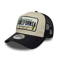 New Era Cali Licence Plate Navy 9FORTY A-Frame Trucker Adjustable Cap-kentox