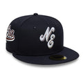 New Era Heritage Script Navy 59FIFTY Fitted Cap-kentox