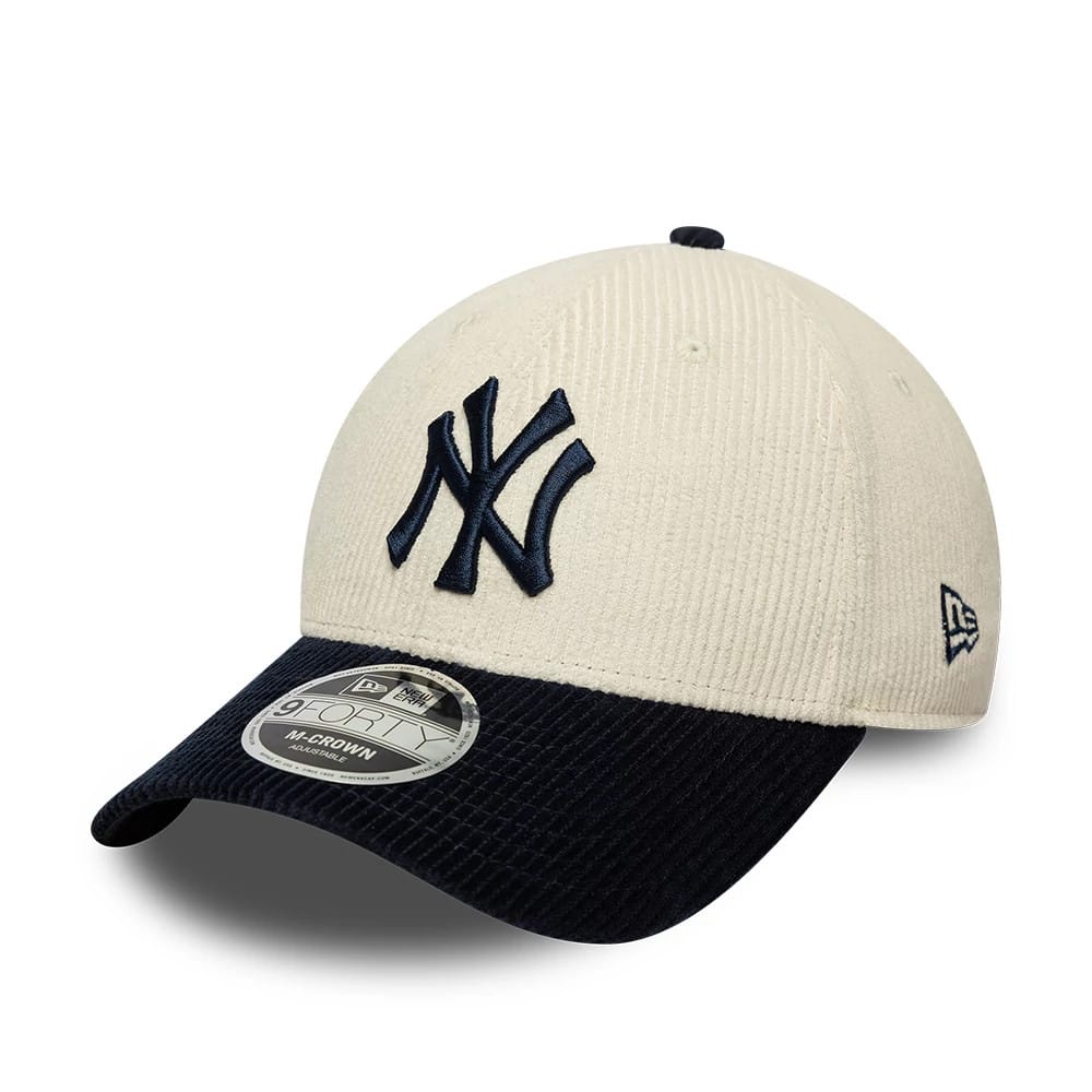 New York Yankees MLB Cord White & Black 9FORTY M-Crown Adjustable Cap-kentox