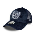 Womens New Era Velour Navy 9FORTY M-Crown A-Frame Trucker Adjustable Cap-kentox