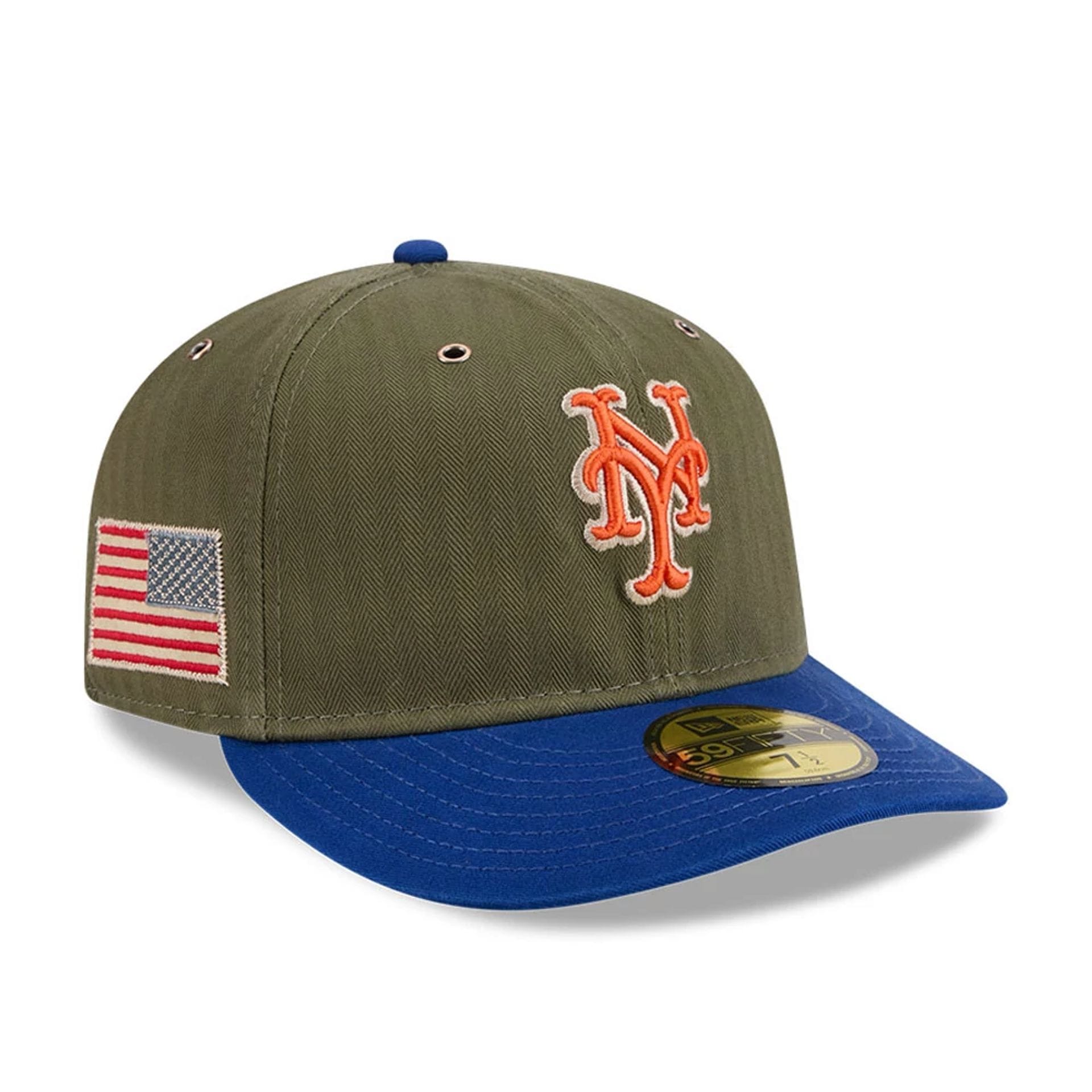 New York Mets MLB American Herringbone Green 59FIFTY Fitted Cap-kentox