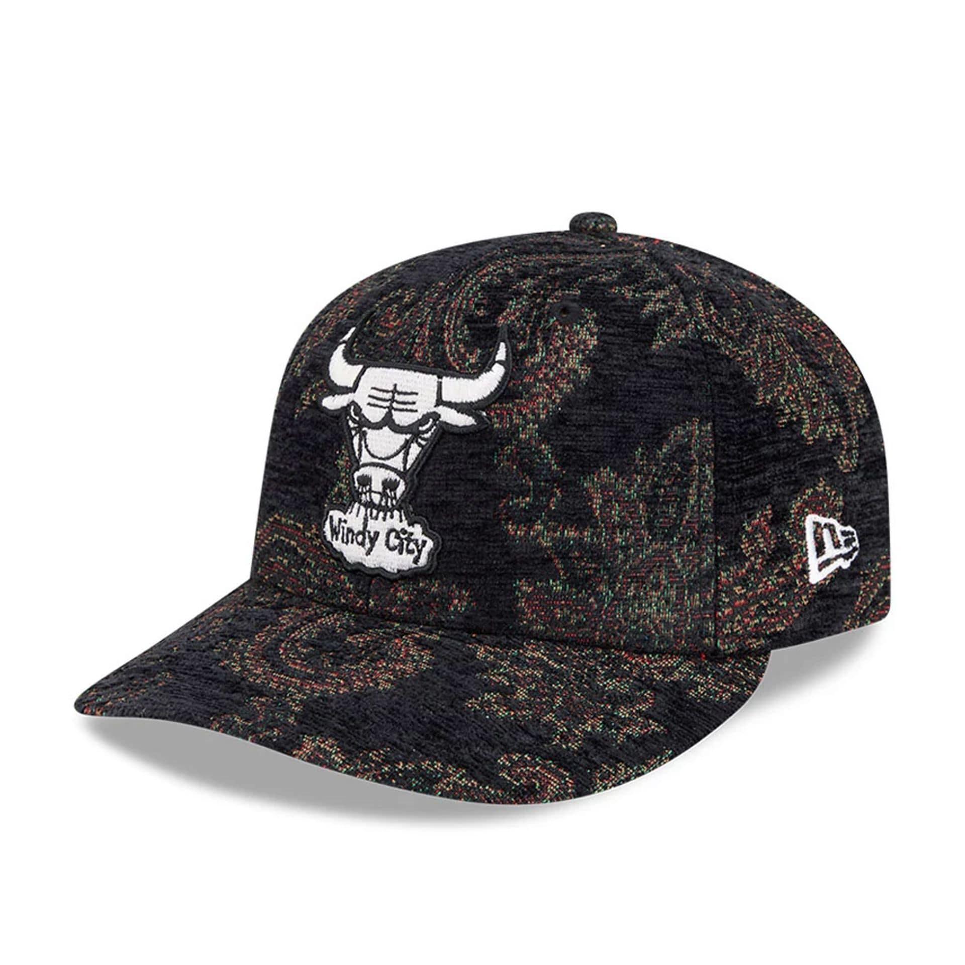 Chicago Bulls NBA Jacquard Chenille Black 59FIFTY Fitted Cap-kentox
