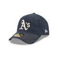 Athletics MLB Herringbone Denim Navy 59FORTY A-Frame Fitted Cap-kentox