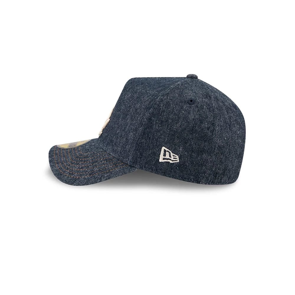 Dodgers MLB Herringbone Denim Navy 59FORTY A-Frame Fitted Cap-kentox