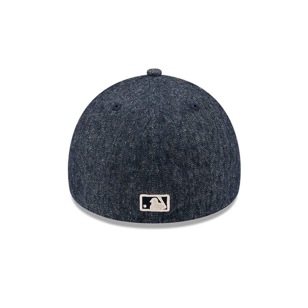 Dodgers MLB Herringbone Denim Navy 59FORTY A-Frame Fitted Cap-kentox