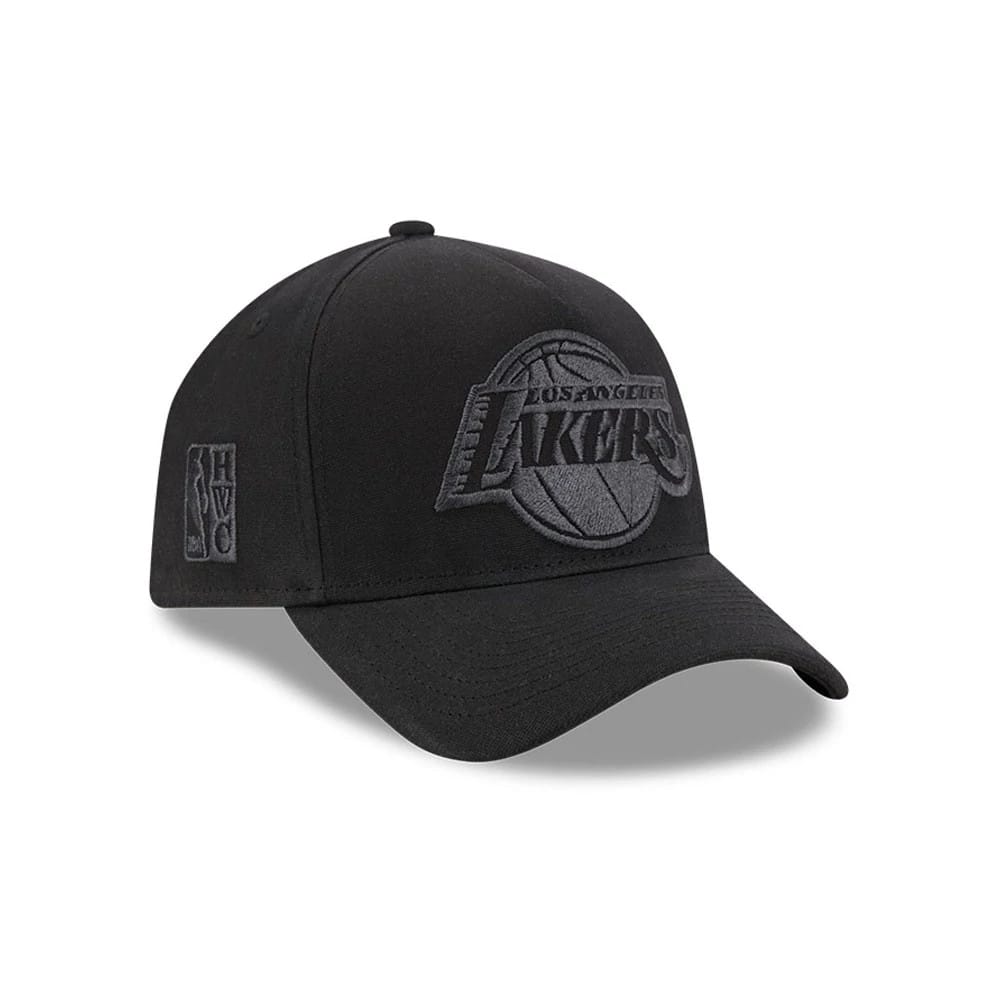 Lakers NBA Waxy Canvas Black 59FORTY A-Frame Fitted Cap-kentox