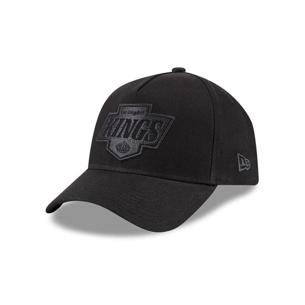 Kings NHL Waxy Canvas Black 59FORTY A-Frame Fitted Cap-kentox