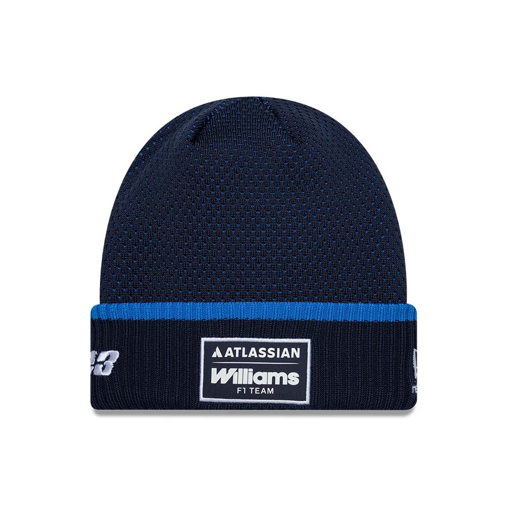 Williams Alex Albon Navy Cuff Knit Beanie Hat-kentox