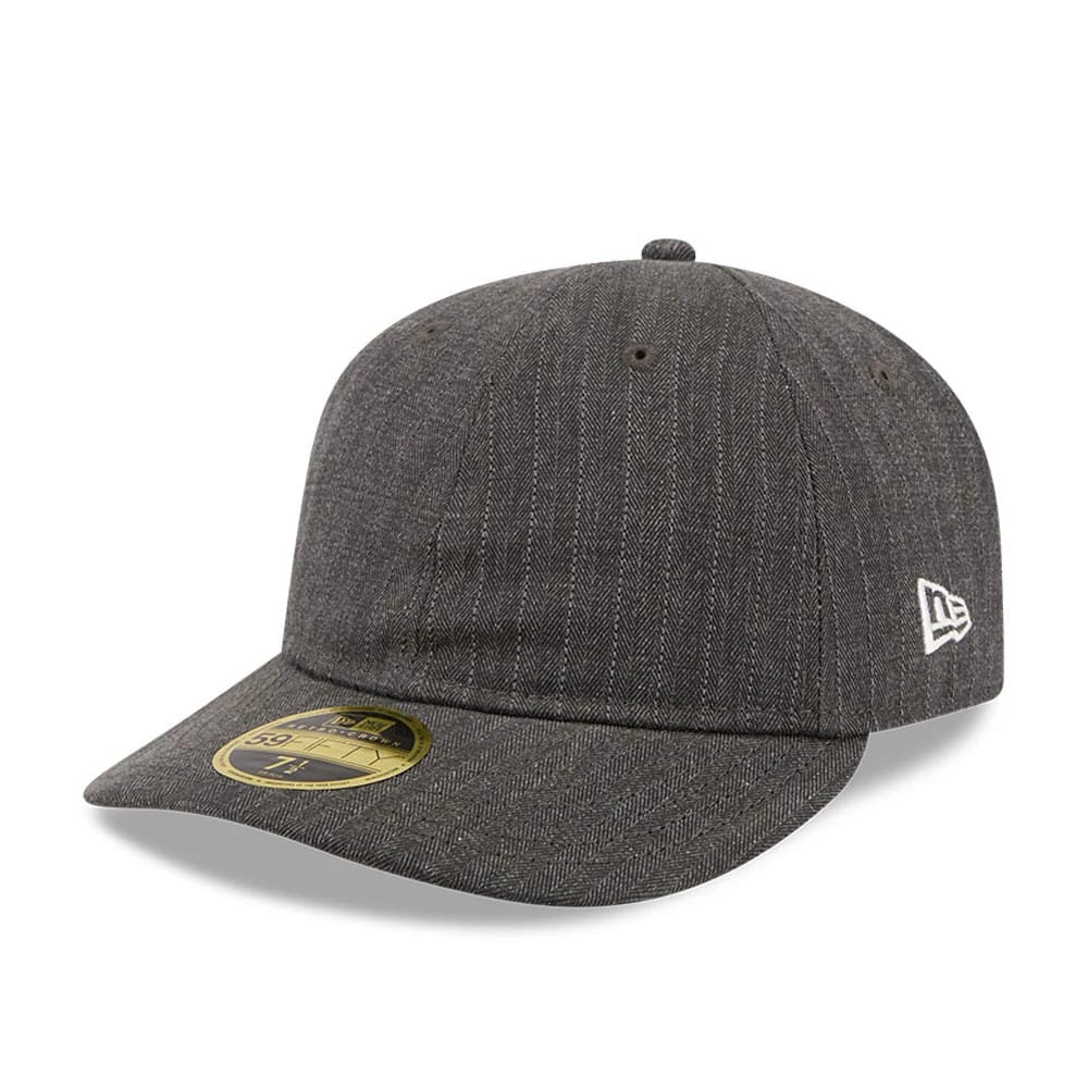 New Era Herringbone Charcoal Retro Crown 59FIFTY Fitted Cap-kentox