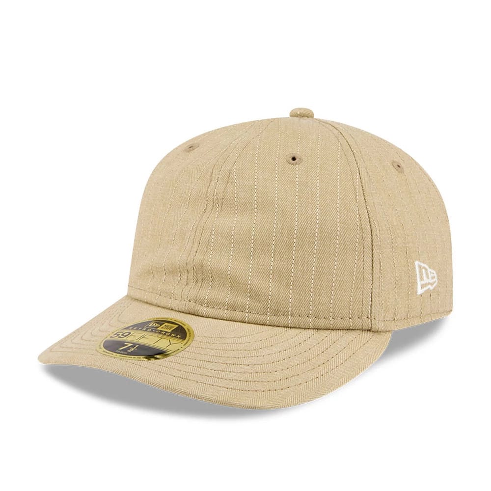 New Era Herringbone Beige Retro Crown 59FIFTY Fitted Cap-kentox