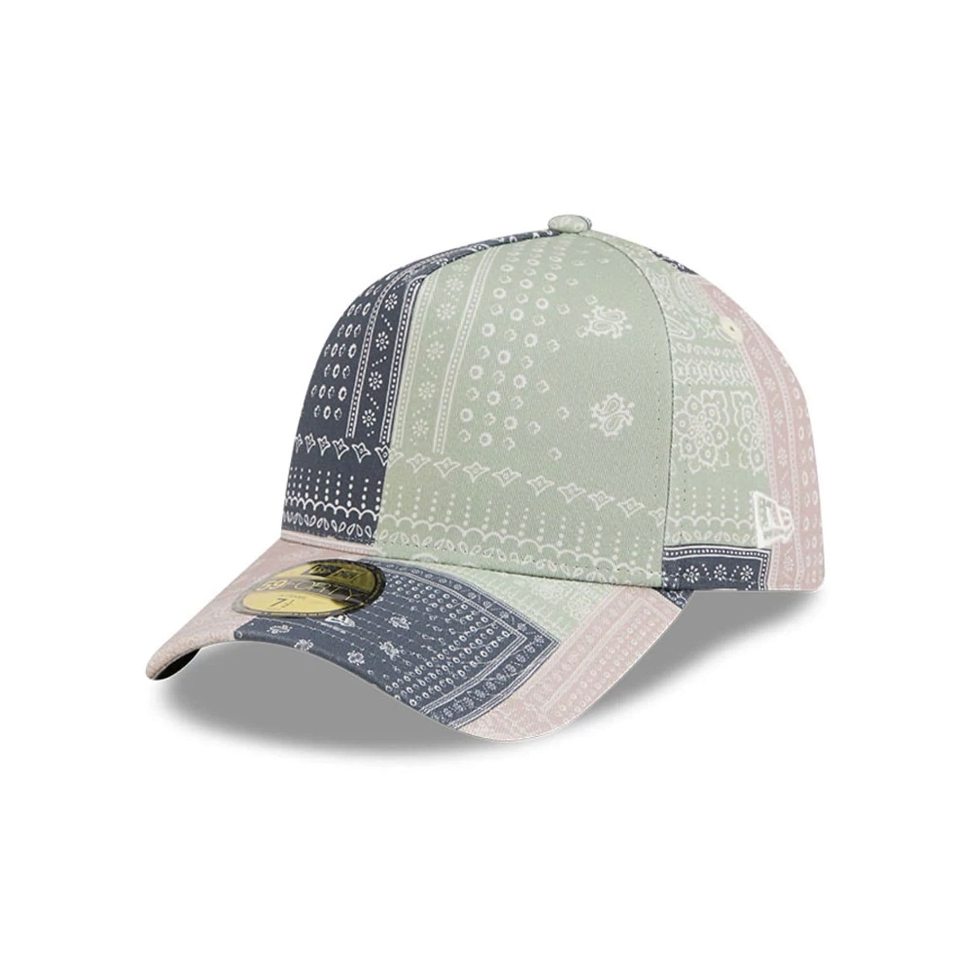 New Era Patchwork Bandana Multi 59FORTY A-Frame Fitted Cap-kentox