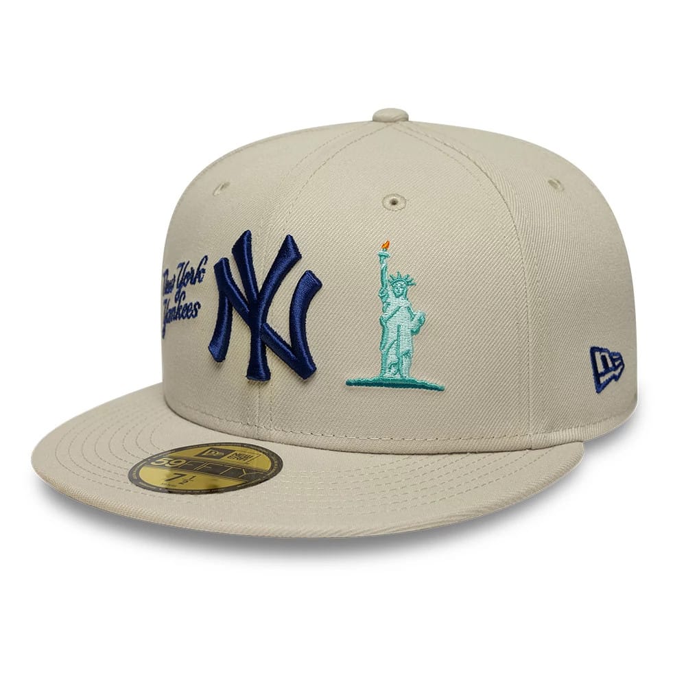 New York Yankees MLB City Icon Light Beige 59FIFTY Fitted Cap-kentox