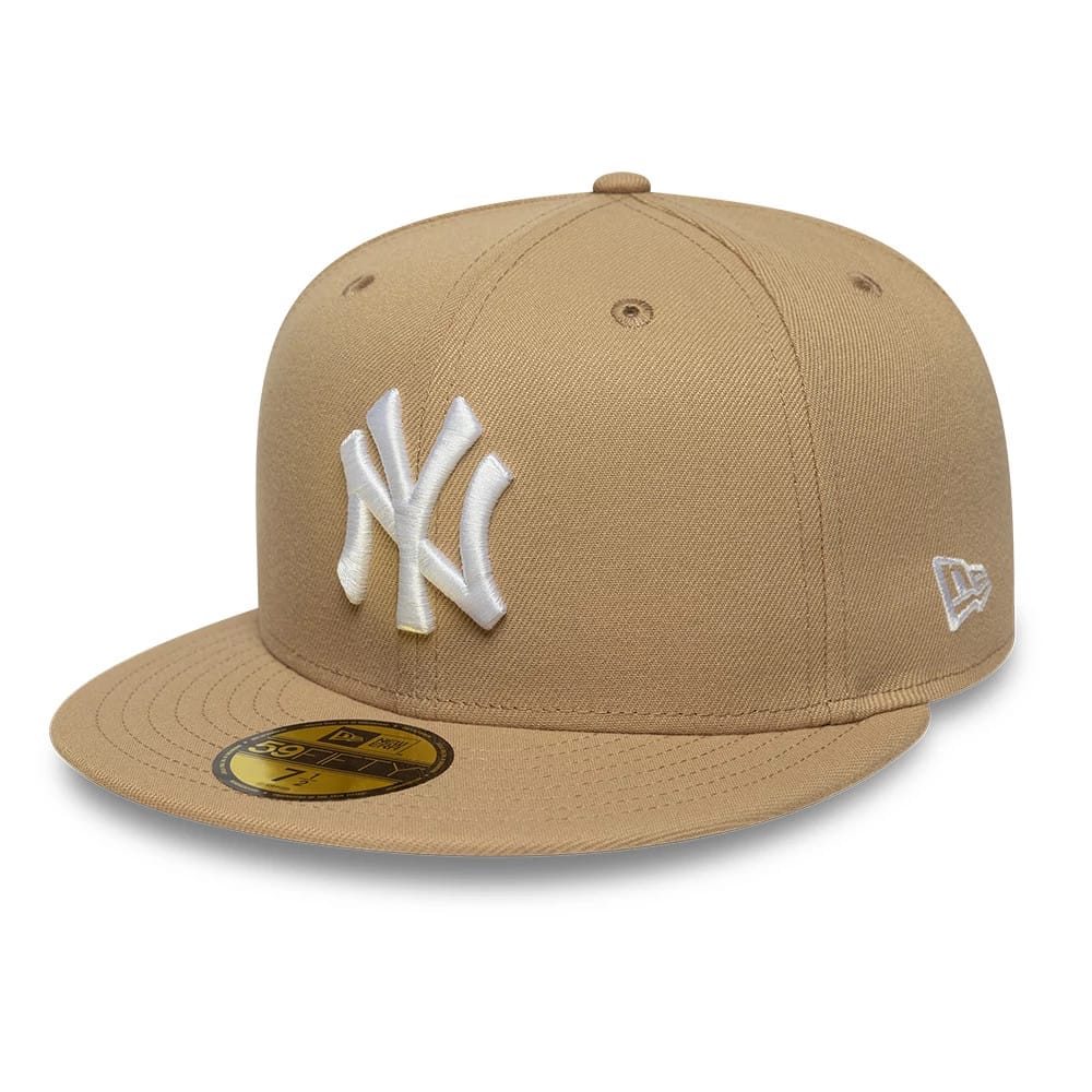 New York Yankees MLB League Essential Light Beige 59FIFTY Fitted Cap-kentox