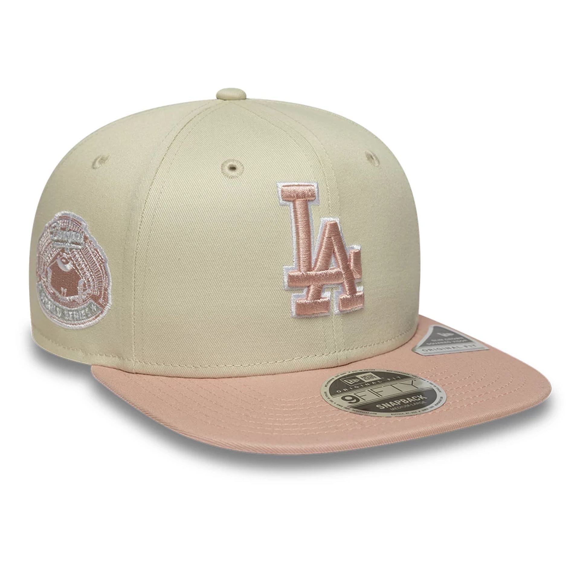 LA Dodgers MLB World Series Patch Light Beige 9FIFTY Snapback Adjustable Cap-kentox