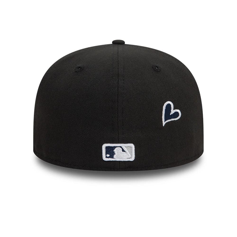 New York Yankees MLB Heart Icon Black 59FIFTY Fitted Cap-kentox