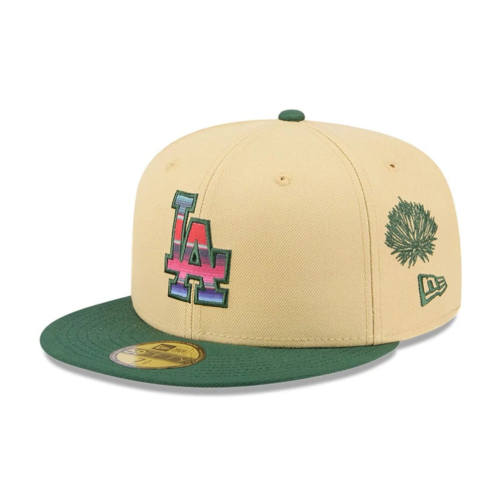LA Dodgers MLB Agave 2Tone Light Beige & Green 59FIFTY Fitted Cap-kentox