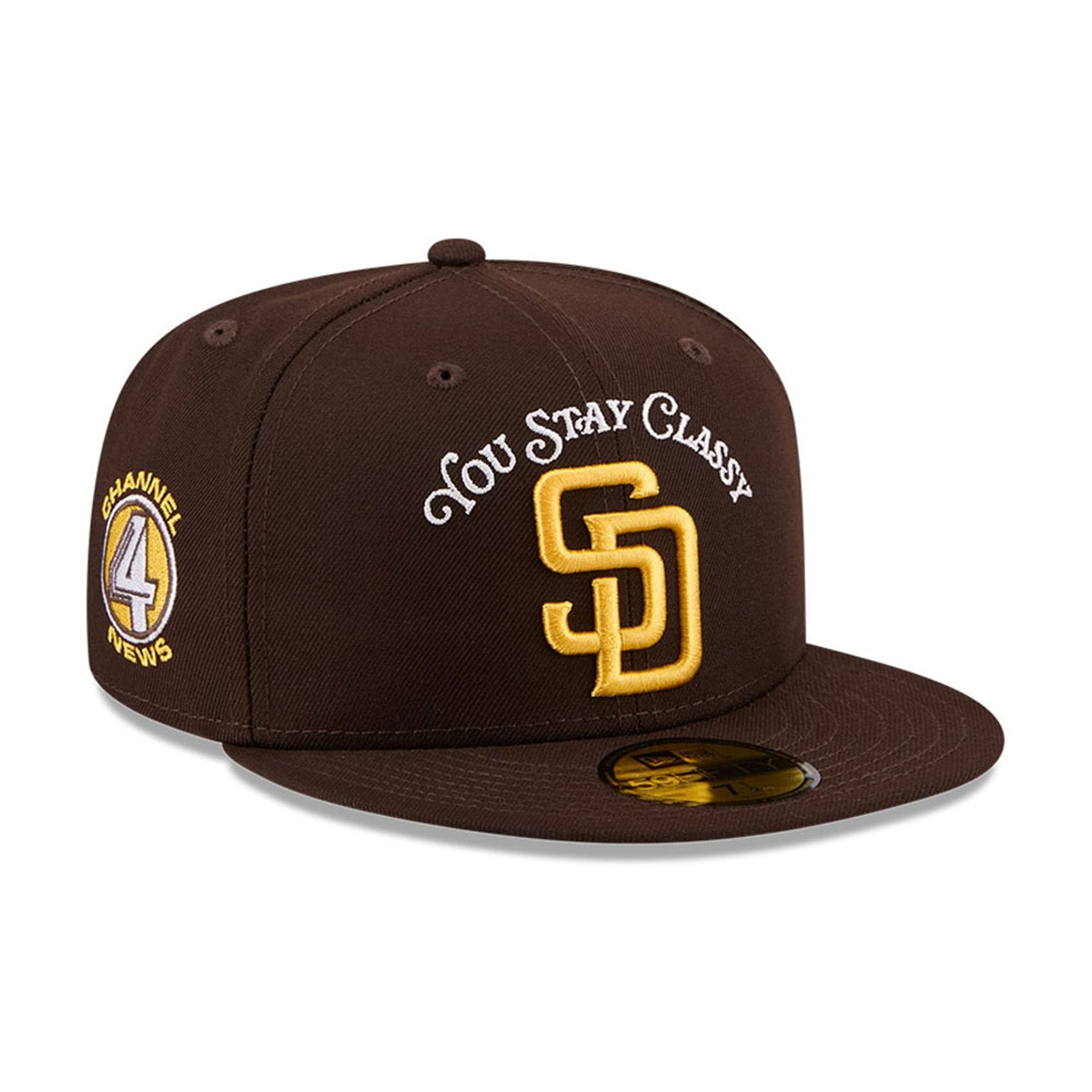 San Diego Padres MLB X Anchorman Stay Classy Black 59FIFTY Fitted Cap-kentox