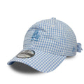LA Dodgers MLB Gingham Bowback Pastel Blue 9TWENTY Adjustable Cap-kentox