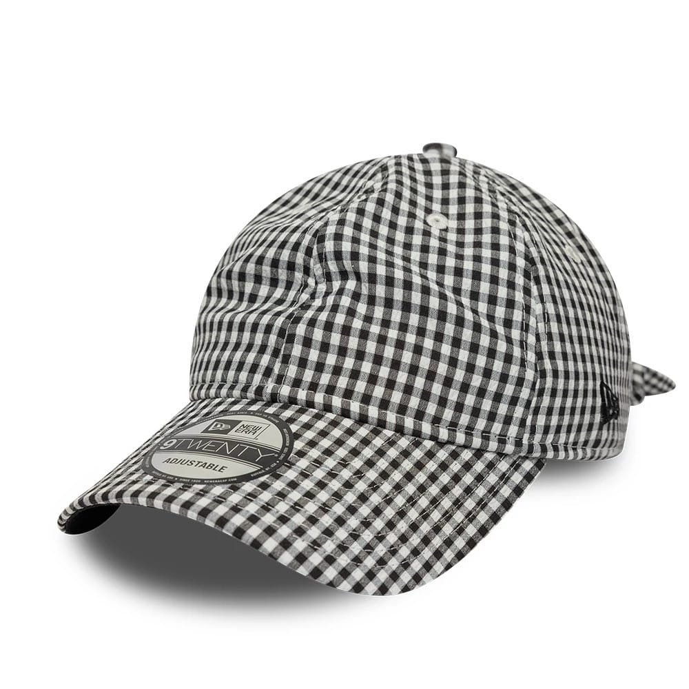 New Era Gingham Bowback Black 9TWENTY Adjustable Cap-kentox