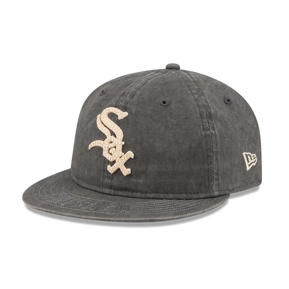 Chicago White Sox MLB 59FIFTY Day Black Retro Crown 59FIFTY Fitted Cap-kentox