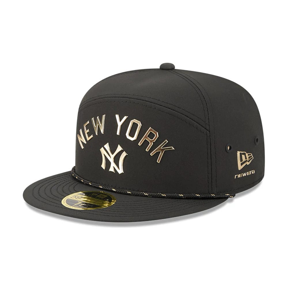 New York Yankees MLB 59FIFTY Day Black Split Panel 59FIFTY Fitted Cap-kentox