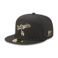 LA Dodgers MLB 59FIFTY Day Black Split Panel 59FIFTY Fitted Cap-kentox