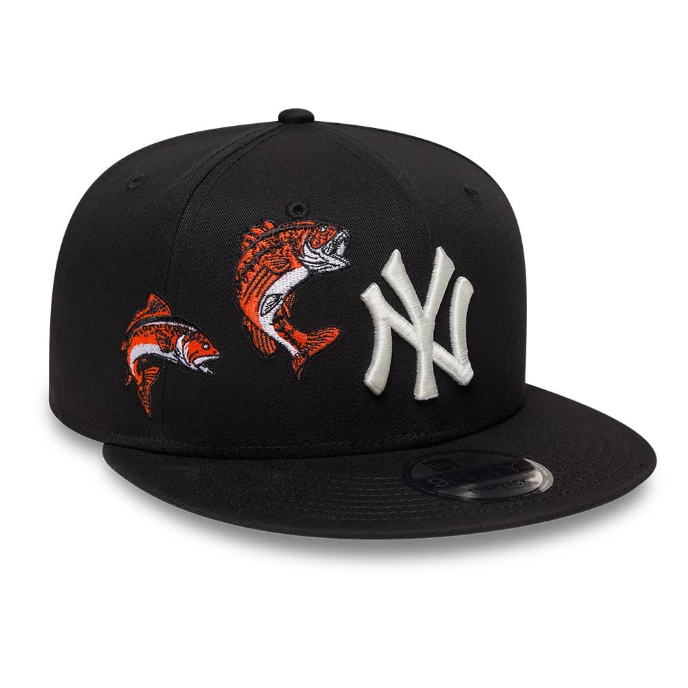 New York Yankees MLB Outdoor Icon Black 9FIFTY Snapback Adjustable Cap-kentox