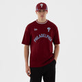 Philadelphia Phillies MLB Dark Red Oversized T-Shirt-kentox
