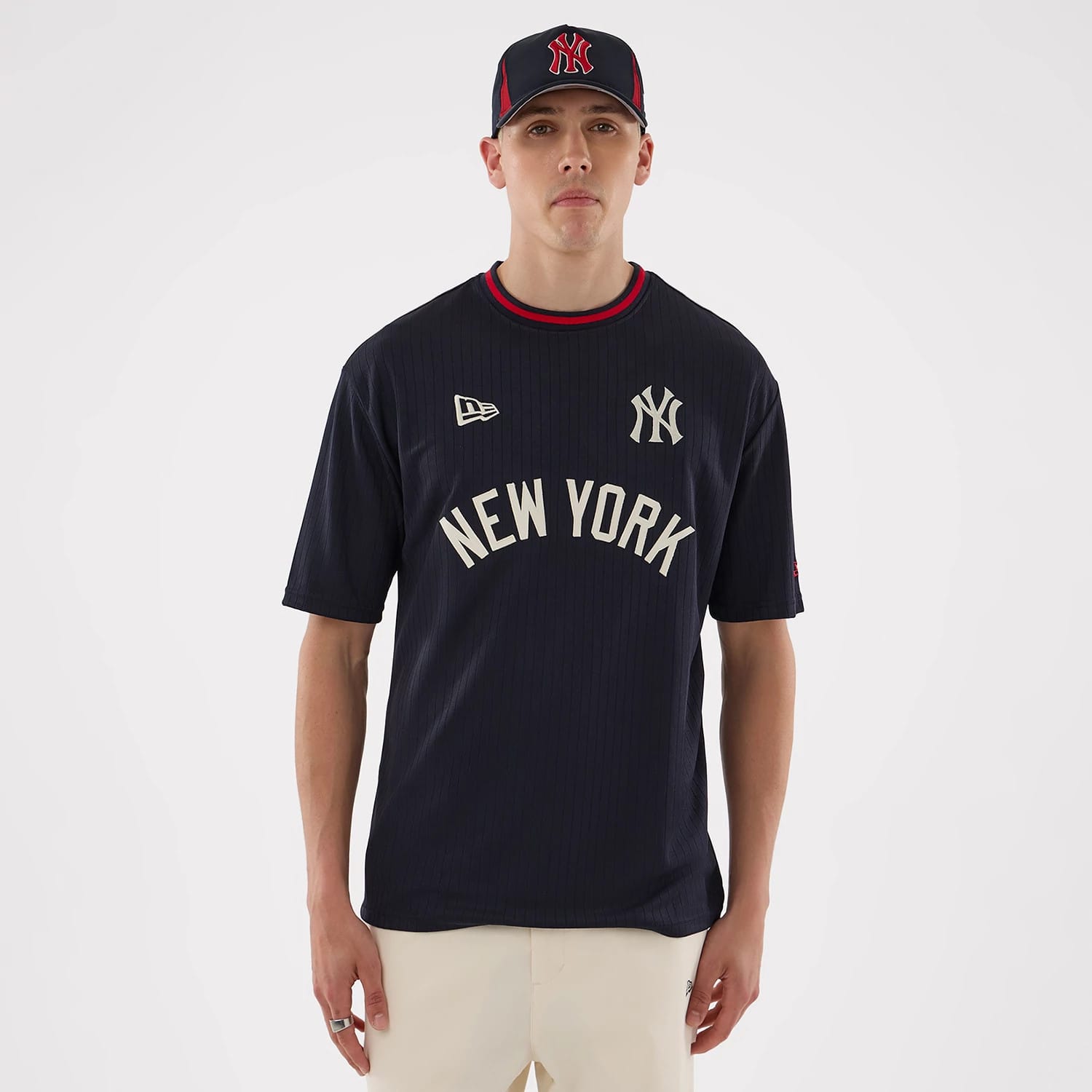 New York Yankees MLB Navy Oversized T-Shirt-kentox