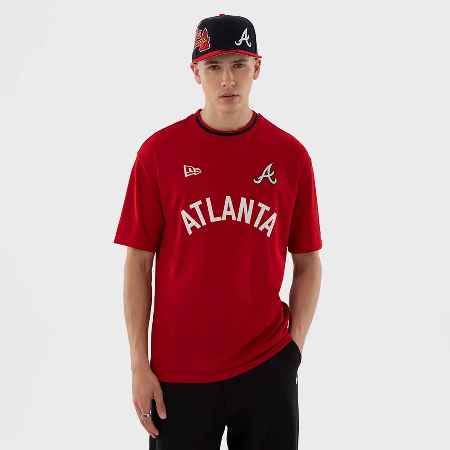 Atlanta Braves MLB Red Oversized T-Shirt-kentox