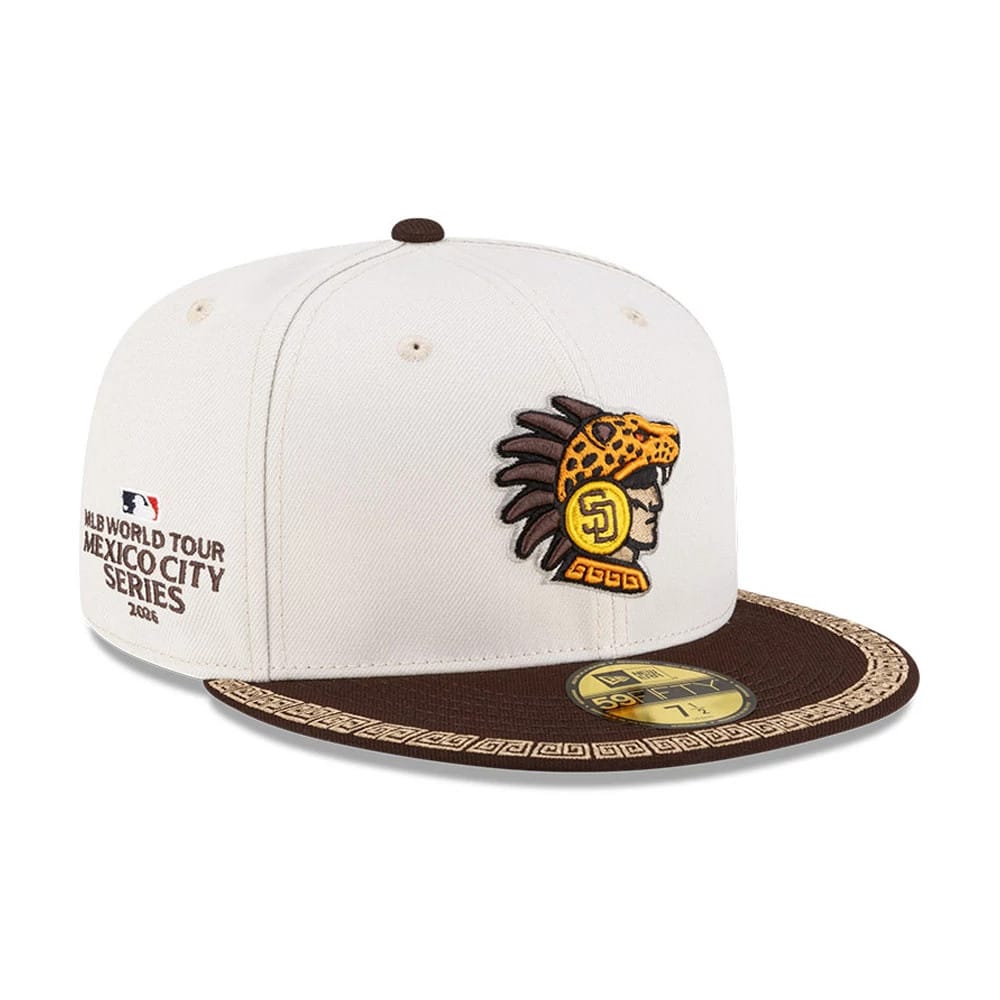 San Diego Padres MLB Mexico City Series 2026 Light Beige 59FIFTY Fitted Cap-kentox