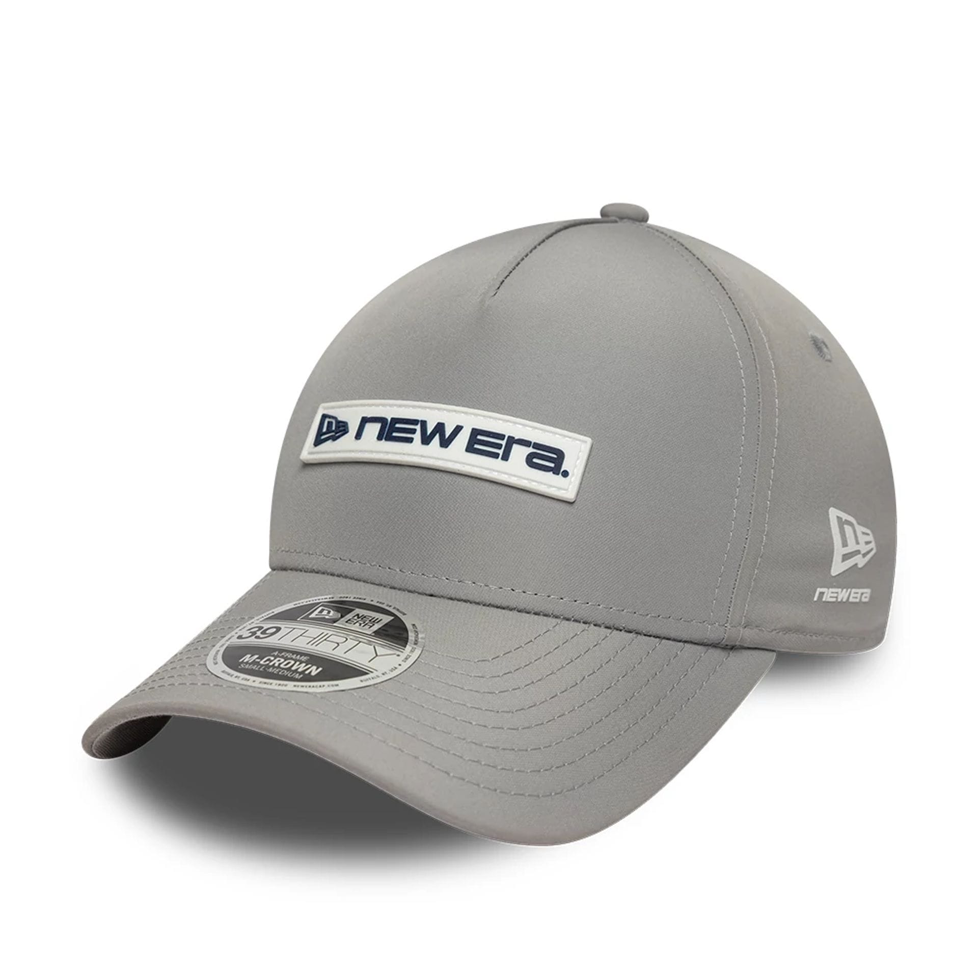 New Era Rubber Patch Grey 39THIRTY M-Crown A-Frame Stretch Fit Cap-kentox